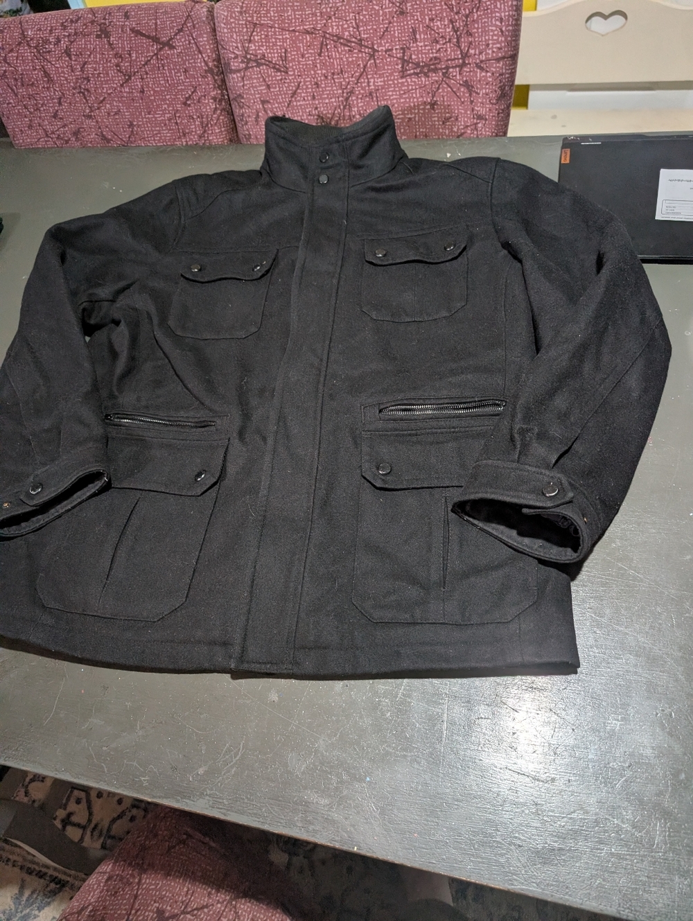 Michael Kors Men's Size XXL Heavy Zip And Button Jacket Lots Of Pockets